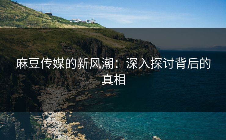 麻豆传媒的新风潮：深入探讨背后的真相