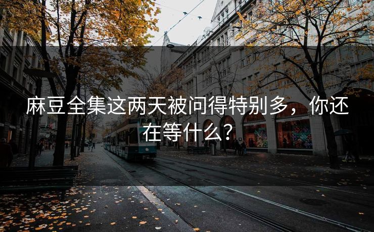 麻豆全集这两天被问得特别多,你还在等什么?