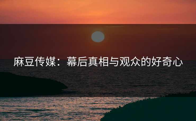 麻豆传媒:幕后真相与观众的好奇心